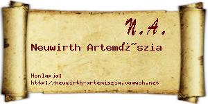 Neuwirth Artemíszia névjegykártya